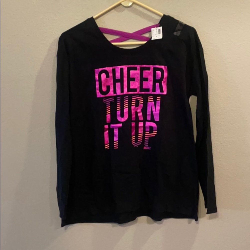 Justice Cheer Turn It Up Shirt NWT